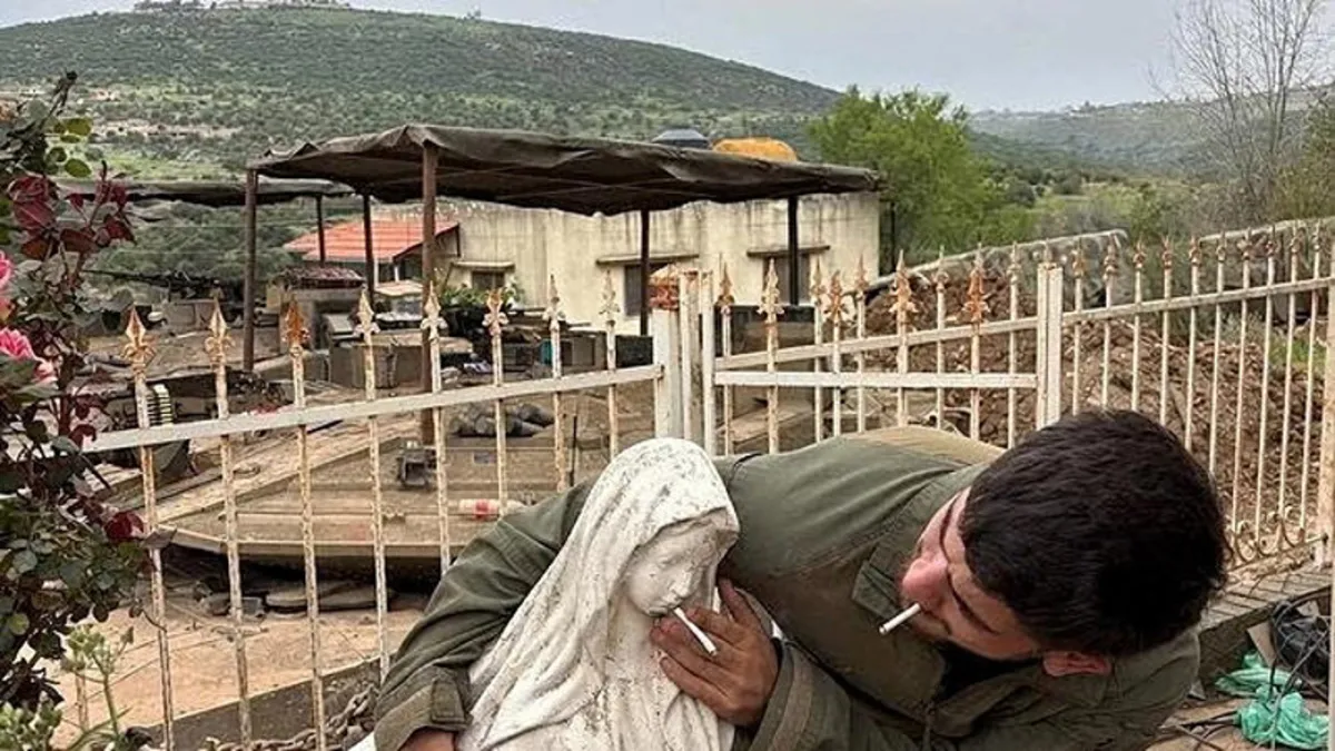 Hristiyan dünyasını ayağa kaldıran görüntü: İsrail’den Lübnan’da dini sembollere hakaret