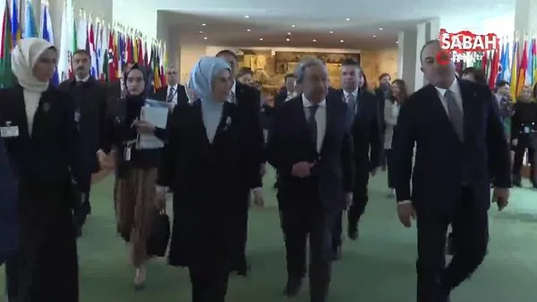 Emine Erdoğan, BM Genel Sekreteri Guterres'le görüştü | Video