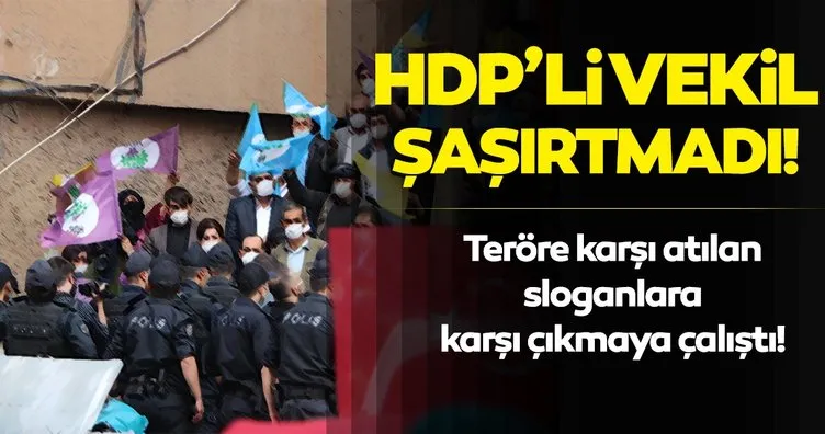 Son dakika haberleri: HDP’li vekil teröre tepki eylemini engellemek istedi! Sloganlara karşı çıktı