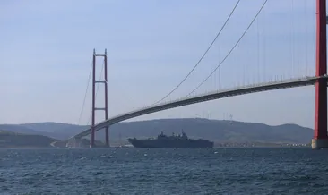 Tarihi anlara şahitlik ettiler: TCG Anadolu, Çanakkale Boğazı’ndan geçti