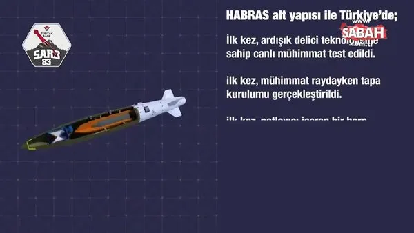 Bir ilke imza atıldı! Türkiye'nin yeni uçak bombası SARB-83'ten tam isabet | Video