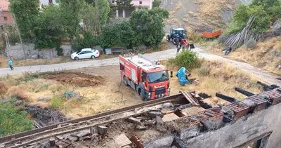Çorum’da patlayan buzdolabı motoru evi yaktı #corum