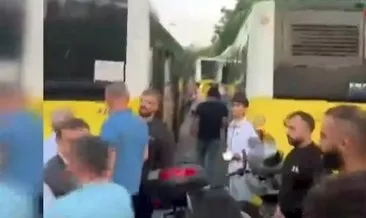 İETT şoförü otobüsle U dönüşü yaptığı için tepki gösteren yolcuların üzerine sürdü #istanbul