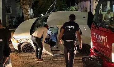 Ters şeride giren otomobil kaldırıma çıktı: 15 yaşındaki çocuğa çarptı!