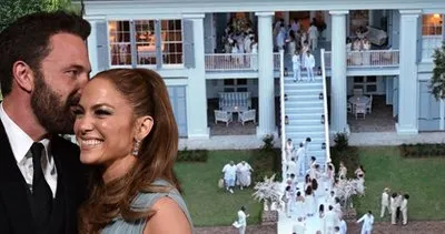 Milyon dolarlık malikanede rüya gibi düğün! Jennifer Lopez ile Ben Affleck 20 yıl sonra evlendi! İşte ilk kareler...
