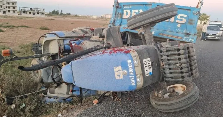 Kamyon traktöre çarptı: 1 ölü, 1 yaralı
