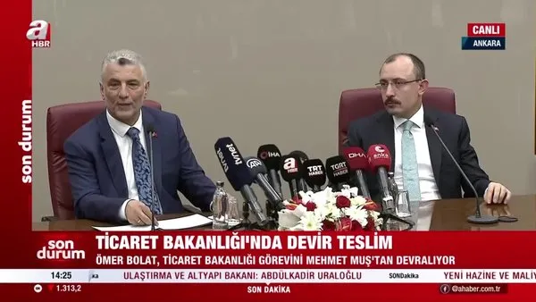 Yeni Ticaret Bakanı Ömer Bolat, görevini Mehmet Muş'tan devraldı | Video