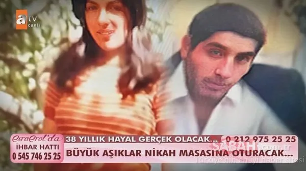 38 yıllık büyük aşk Esra Erol’da mutlu sonla bitti! Esra Erol aşıkları canlı yayında evlendirdi!