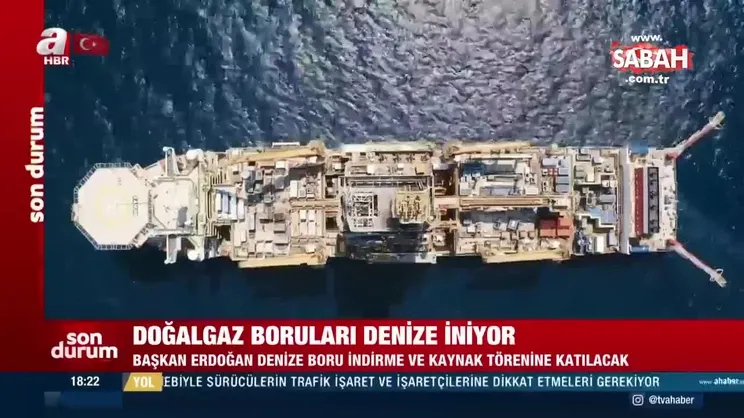 Doğalgaz boruları denize iniyor! | Video