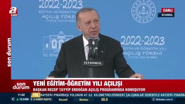 Başkan Erdoğan ilk ders zilini çaldı | Video