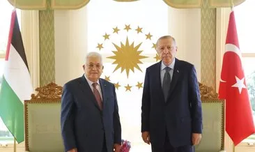Son dakika: Başkan Erdoğan Mahmud Abbas ile görüştü