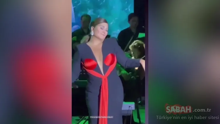 Sibel Can’ın elbisesi sosyal medyada gündem oldu: Hediye paketi gibi!