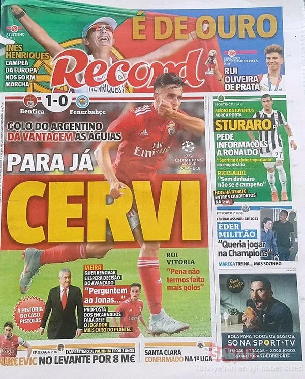 Benfica-Fenerbahçe maçı Portekiz basınında