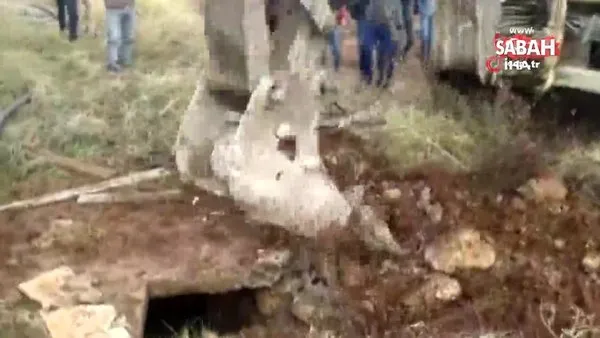 Kaybolan at, üstü betonla kapalı kanalizasyon çukurundan çıktı | Video