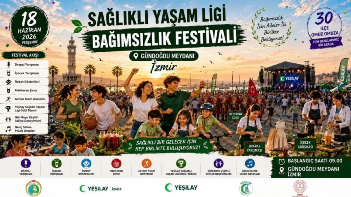İzmir Yeşilay Bağımsızlık Festivali'nden genel görünüm