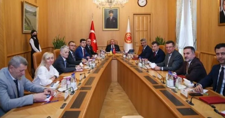 TBMM Başkanı Mustafa Şentop, Ukrayna-Türkiye Parlamentolar Arası Dostluk Grubu Eş Başkanını kabul etti