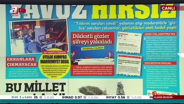 Türkiye Gazetesi manşet haberi ile kumpası böyle ifşa etti: 'Yavuz hırsız misali..'