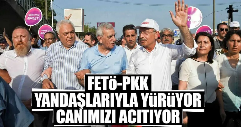 FETÖ-PKK yandaşlarıyla yürüyor canımızı acıtıyor