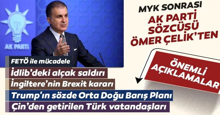 AK Parti’de MYK toplantısı... Ömer Çelik’ten flaş açıklamalar