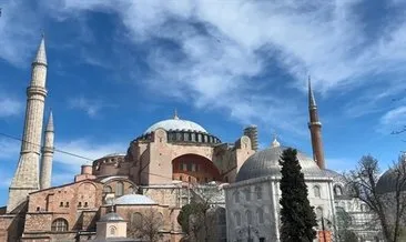 İstanbul-Ayasofya Cami restorasyonunda II.Bayezid Minaresi’nde söküm işlemi başladı