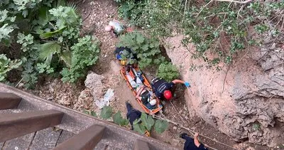 Antalya’da falez kayalıklarından Kadınyarı Kanyonu'na düşen genç güçlükle kurtarıldı #antalya
