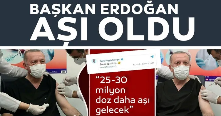 Son dakika haberi: Başkan Erdoğan Ankara Şehir Hastanesi'nde corona virüsü aşısı yaptırdı! İşte ilk açıklama...