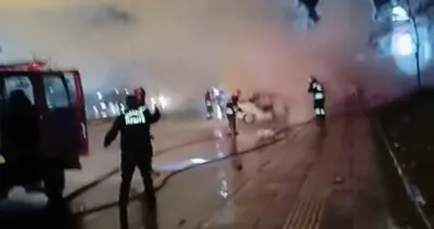 Gaziantep'te korkutan kaza: LPG'li araçlar cayır cayır yandı #gaziantep