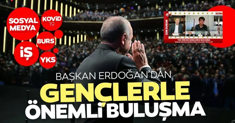 Başkan Erdoğan, video konferans yöntemiyle gençlerle buluştu
