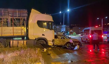 Bayburt’ta tır cipe çarptı: 1 yaralı