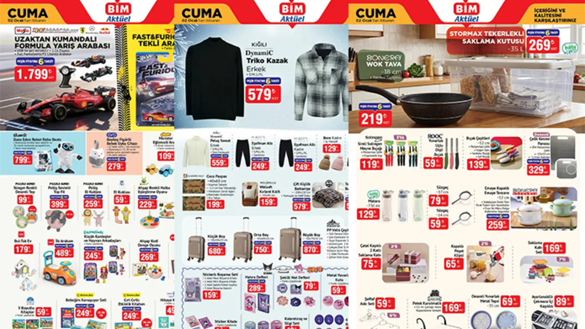BİM YENİ HAFTAYA ÖZEL FIRSAT! BİM aktüel 30 Aralık-1 Ocak indirimleri: wok tava,saklama kapları,valizler