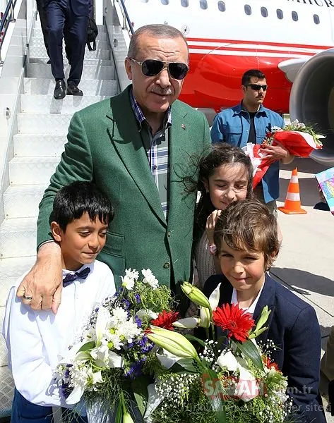 Cumhurbaşkanı Erdoğan, Erzurum’da böyle karşılandı