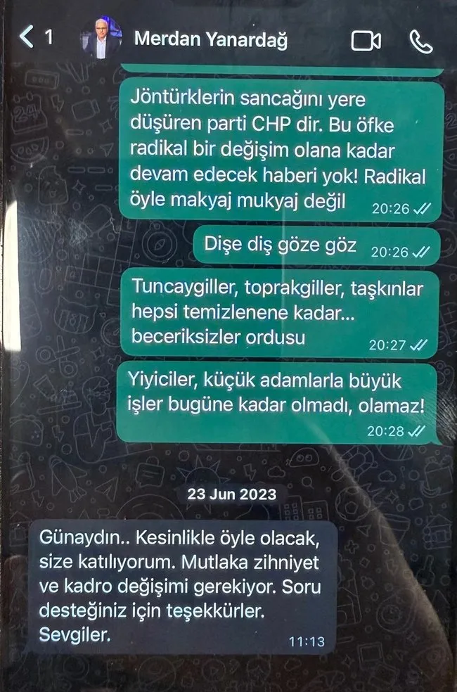 Hüseyin Gün’den Merdan Yanardağ’a talimat! Whatsapp mesajları ortaya çıktı! Baskı kurun! o vasıfsızlar görevden alınsın