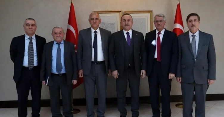 Bakan Çavuşoğlu, Suriye Kürt Ulusal Konseyi heyetiyle görüştü