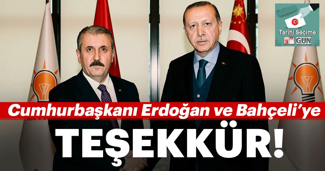 BBP’den Cumhur İttifakı teşekkürü