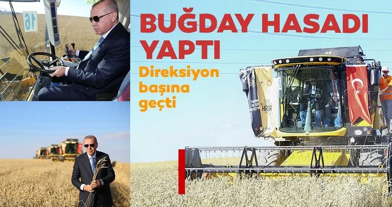 Başkan Erdoğan buğday hasatı yaptı