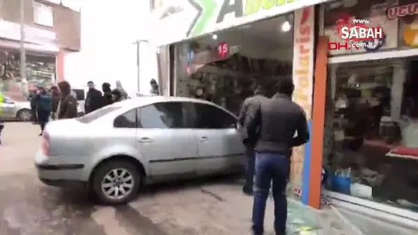 Otomobille züccaciye dükkanına girdi! | Video