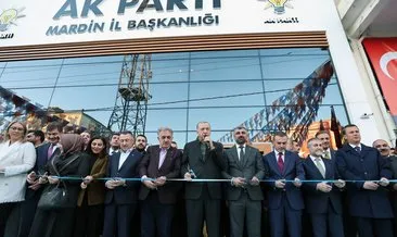 Başkan Erdoğan, AK Parti Mardin İl Başkanlığının yeni binasının açılışını gerçekleştirdi #mardin
