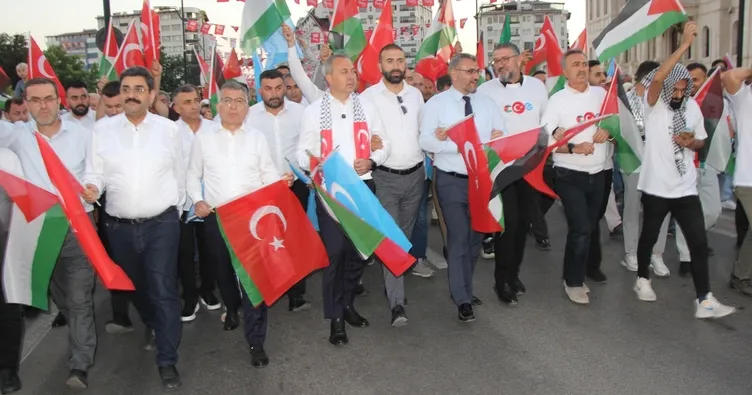 Sivas’ta Filistin’e destek yürüyüşü