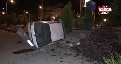 Kaza yaptığı otomobilini olay yerinde bırakıp gitti | Video