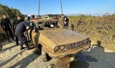 7 yıl önce çalınan 1979 model otomobil göletten çıktı #samsun