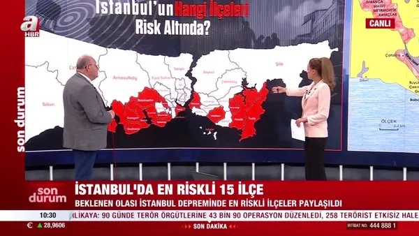 İstanbul deprem haritası yayınlandı! İşte en riskli 15 ilçe! Şükrü Ersoy A Haber'de | Video