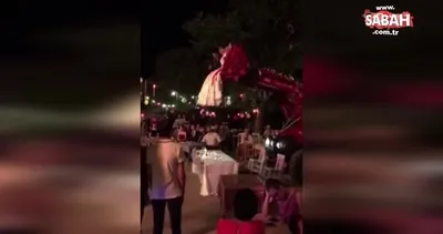 Düğünde kepçe kazası