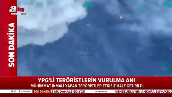 YPG'li teröristlerin vurulma anı kamerada