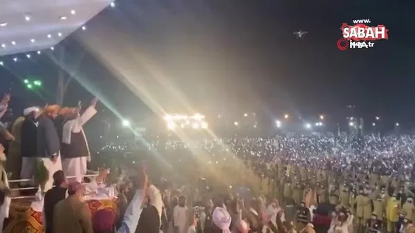 Pakistan'da şaşkına çeviren görüntü! Korona virüsü yok sayan binlerce kişi maskesiz mitinge katıldı