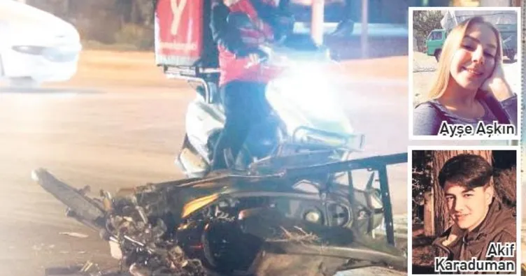 Motosiklet refüje çarptı, 2 genç öldü