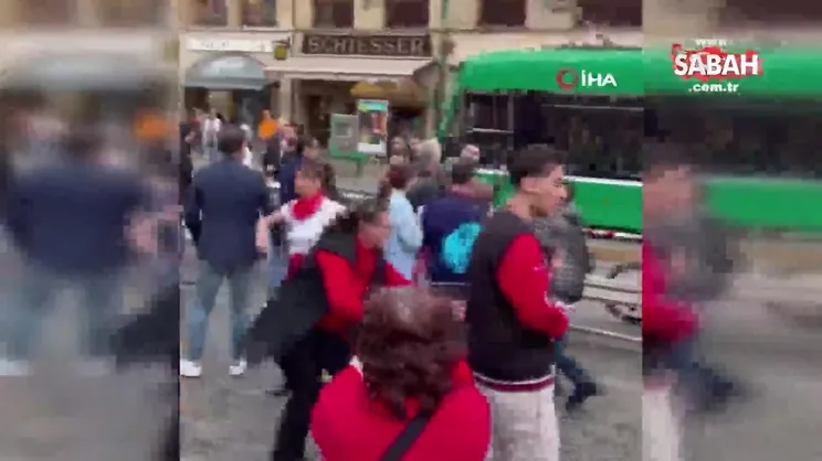 İsviçre'de PKK yandaşları, Türk vatandaşlarına saldırdı | Video