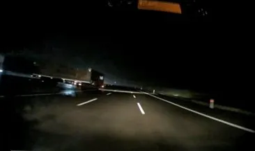 TEM'de korku dolu dakikalar! Tır faciaya davetiye çıkardı: O anlar kamerada #ankara