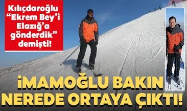 “Kılıçdaroğlu “Ekrem Bey’i Elazığ’a gönderdik” demişti! Ekrem İmamoğlu kayak yaparken görüntülendi