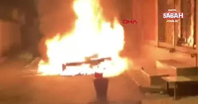 Fatih’de park halindeki lüks otomobil alev alev yandı! O anlar kamerada | Video