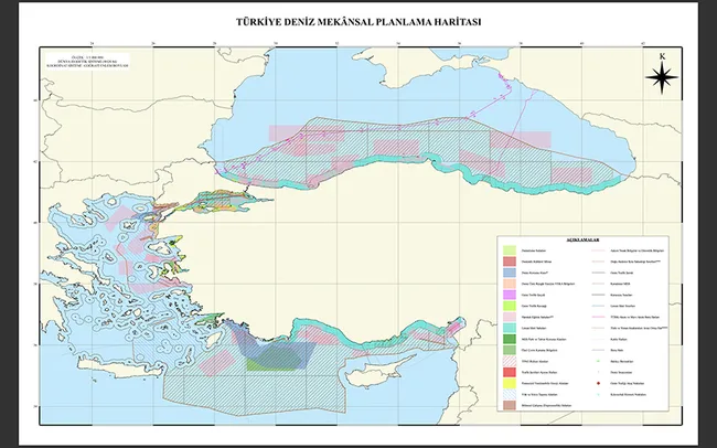Türkiye'nin ulusal Deniz Planlama Haritasına yeni